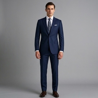Costume Homme Sur Mesure OEM, Style, Taille et Couleur Personnalisables, Respirant, Fabriqué en Chine, Ensemble 2 Pièces Classique Anti-Plis, Blazer Formel de Luxe pour Homme
