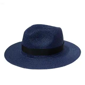 Sombreros De paja para hombres y niñas Fedora impreso blanco protector solar ala cubo viaje Sombrero De Paja cuello cubierta salvavidas Sombreros Mujer