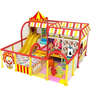 Aire de jeux intérieure sur le thème du <span class=keywords><strong>clown</strong></span> de cirque, château gonflable pour enfants avec toboggan et piscine <span class=keywords><strong>à</strong></span> balles - Product Image 1