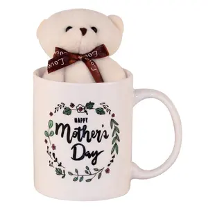 Hot Selling Lovely Design Muttertag Geschenk becher Beste Tasse Mit Spielzeug Urlaub Kaffee becher Benutzer definierte Logo Keramik Tasse