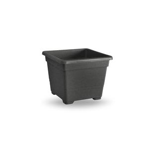 <b>SQUARE</b> <b>VASE</b> 45X45X36CM IN ANTHRACITE PLASTIC - Product Image 1