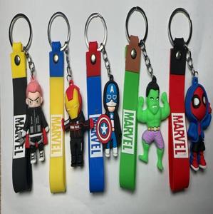 Cartone animato Marvel portachiavi vendicatori in resina di gomma morbida figurina ciondolo chiave per auto alla moda piccoli <span class=keywords><strong>accessori</strong></span> - Product Image 6