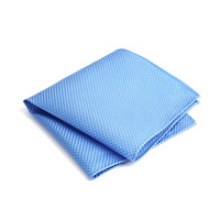 Ensemble de serviettes de poche à cravate en jacquard de couleur unie classique pour hommes pour les occasions formelles et décontractées Cravate en soie teintée en bleu de 8 cm de long