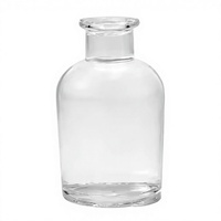 Bouteille diffuseur d'arômes en verre vide avec bouchon en liège, cylindre givré pour le stockage d'huiles essentielles