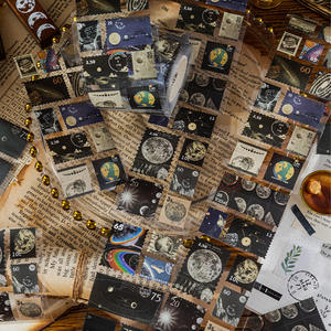 1 rouleau de timbres naturels de <span class=keywords><strong>la</strong></span> série de timbres vintage pour l'élimination des timbres-<span class=keywords><strong>poste</strong></span>, style manuel de bricolage, décoration, collage 8 - Product Image 3