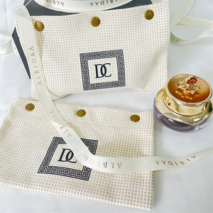 BSCI Custom Eco Friendly Recycling Canvas Cosmetic <b>Bags</b> With Button Travel Canvas Zipper <b>Make</b> <b>up</b> Pouch - Product Image 2