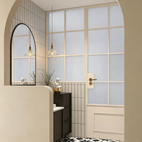 Porte intérieure sur mesure de style rétro français, à panneau plat et à simple battant, pour appartement