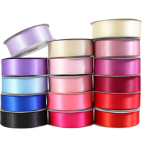 Ruban de satin simple face de haute qualité, 4 cm, 196 couleurs, pour la fabrication de roses éternelles DIY