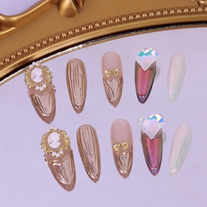 Uñas acrílicas de lujo hechas a mano al por mayor, uñas postizas acrílicas de cobertura completa, etiqueta privada, uñas postizas de alta calidad - Product Image 1