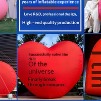 Globo Inflable Gigante en Forma de Corazón, Diseño Romántico, para Decoración de Eventos y Propuestas de Matrimonio, Servicio de Ingeniería ODM Profesional