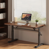 Bureau d'étude réglable en hauteur avec manivelle OEM 1000*600mm pour les élèves du secondaire, table d'étude pour les petits appartements