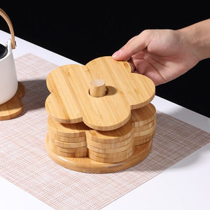 Lindo tapete aislante de calor de bambú y madera, adecuado para uso doméstico, mesa de comedor, estilo minimalista moderno, para tetera y taza de té. - Product Image 1
