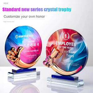 Pluripremiato campione di calcio in bianco della scuola regalo Souvenir vincitore del premio per la laurea gare di maratona trofeo di cristallo di vetro - Product Image 3