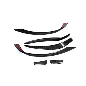 Ailerons d'aération de pare-chocs avant en fibre de carbone pour Mercedes Benz <span class=keywords><strong>W176</strong></span> A45 AMG A200 <span class=keywords><strong>A250</strong></span> <span class=keywords><strong>Sport</strong></span> 2013 - 2015 6 pièces/ensemble - Product Image 3