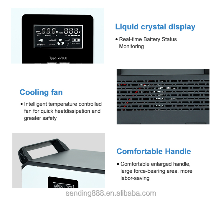 Lightweight LiFePO4 12V 300W Portable Power Generator, Off-Grid Solar Power with UPS Backup for Home Emergency Power Storage · image 4