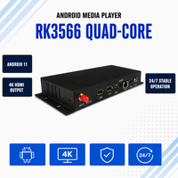 Boîtier de lecteur multimédia numérique 4K Android 13 Quad Core 4 Go de RAM 32 Go de ROM