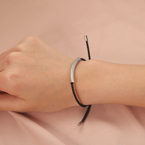 Pulsera <span class=keywords><strong>DE</strong></span> <span class=keywords><strong>LA</strong></span> <span class=keywords><strong>Amistad</strong></span> <span class=keywords><strong>de</strong></span> Cuerda Trenzada para Hombre y Mujer, Diseño Personalizado con Logo Grabado/Palabras/Frase <span class=keywords><strong>de</strong></span> Acero Inoxidable Pulido Alto - Product Image 6