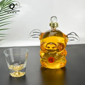 酒瓶玻璃泡泡酒动物猪创意造型瓶厂家工艺酒瓶