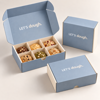Boîtes à biscuits personnalisées avec inserts, emballages cadeaux en papier imprimé pour biscuits, pâtisseries, desserts et produits de boulangerie