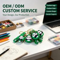 Porte-clés Panda 3D en PVC Souple Personnalisé – Vente en Gros, Mignon, Cadeau Promotionnel, OEM ODM, Direct Usine