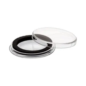 防紫外线银元盒容器1盎司银硬币胶囊塑料圆形硬币储物盒，带内垫