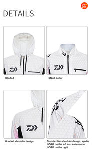 21 DAIWA DE-5606CS hommes vente en gros vêtements de pêche UPF50 Protection solaire à manches longues pêche à capuche - Product Image 3