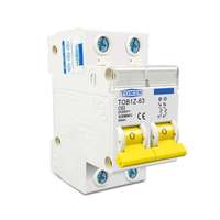 Disjoncteur de courant continu TOB1Z-600V 2P 600V 16A 32A 63A 100A 125A pour système photovoltaïque