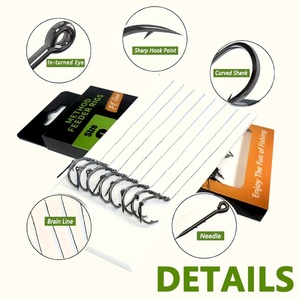 Méthode <span class=keywords><strong>de</strong></span> pêche à la <span class=keywords><strong>carpe</strong></span> européenne, montages <span class=keywords><strong>de</strong></span> feeder avec hameçons à pointe droite barbelés pour lancer des leurres, pêche <span class=keywords><strong>au</strong></span> fond - Product Image 3
