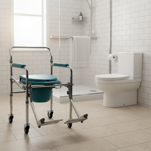 Top Seller Commode Chair Wheels Smooth Rolling Toilet Chair Comfortable Seat Durable Portable Design 1L Capacity - Product Image 3