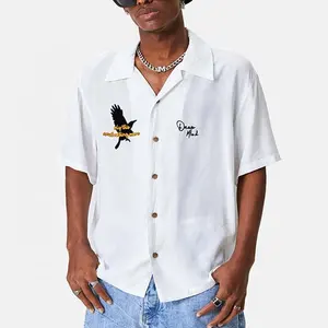 Latest shirt designs for men white button down shirts unisex screen print hip hop shirt