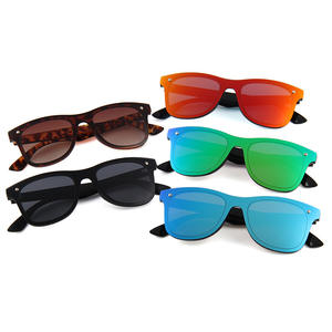 Gafas de sol unisex con montura negra, lentes azules, protección UV400, material de PC, para viajes, conducción, atuendos de moda - Product Image 5