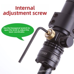 Mirino Laser Impermeabile Antiurto con Regolazione Interna; Corpo in Alluminio Anodizzato Duro; Laser Rosso e Verde Regolabile Su/Giù - Product Image 3