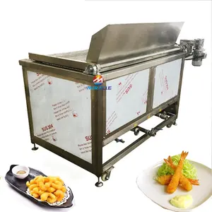 Hot Sell Crispy Fried Lotus Root Slices Deep Frying Machine Automatic Fryer Machine For Minced Chellocken Cakes
