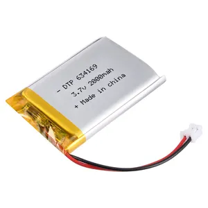 BIS KC CE disetujui baterai Lithium kapasitas tinggi yang dapat diisi ulang DTP 634169 3.7V 2000mAh baterai Lipo Bank penyimpanan daya baterai