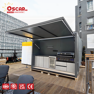 Évier extérieur sur mesure en acier inoxydable 304 avec plan de travail en marbre pour cuisine, certifié CE, service de cuisine extérieure - Product Image 1