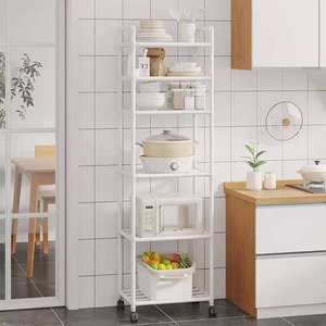 Estante de <span class=keywords><strong>Cocina</strong></span> Multiusos Resistente, Carro de Almacenamiento, Estante de Exhibición de Metal, Soporte Móvil para Almacenamiento, Estanterías - Product Image 2
