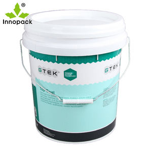 Seau d'emballage en plastique Support couleur personnalisé Impression Vente directe d'usine Seau 13L en plastique avec couvercle - Product Image 5