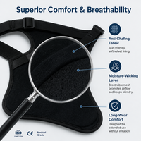 Harnais de soutien arrière orthopédique pour chien en maille polyester respirante pour dysplasie de la hanche, récupération de la LCA, confort réglable, mobilité animale