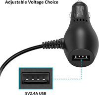 Pengisi Daya Mobil DC 34W 3V 4.5V 5V 6V 7.5V 9V 12V Dengan 10 Tip Adaptor USB Pemantik Rokok Untuk Pemutar DVD, Kamera Dasbor, Speaker