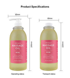 Aceite de Masaje Caliente de 1000 ml Más Vendido, con Infusión de Rosa, Lavanda, Árbol de Té, Jazmín, Efebra y Manzanilla, Esencial para Aclarar la Piel - Product Image 6