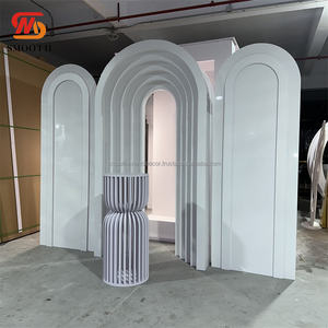 SMOOTH Modern White PVC Acrylic <b>Wedding</b> <b>Arch</b> Backdrop Set for <b>Wedding</b> Decoration Backdrop Stage - Product Image 5