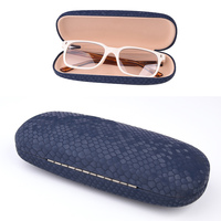Étui à lunettes classique en forme de U YT3045, texture nid d'abeille 3D, étui de protection pour lunettes pour hommes et femmes