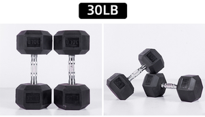 Thương mại cấp HEX quả tạ cao su bọc lõi sắt <span class=keywords><strong>2</strong></span>.5-50kg Thiết kế chống lật thiết bị tập thể dục thiết bị tập tạ - Product Image 6