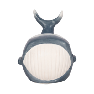 Statuetta decorativa di balena in ceramica per decorazioni d'accento in casa, ufficio e bagno - Product Image 3