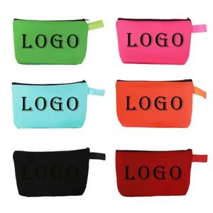 Fashion Custom Logo Blank Plain Canvas <b>Makeup</b> Bags Cotton Pencil <b>case</b> Coin Pouch Eco Friendly Cosmetic Bag with Zipper - Product Image 1