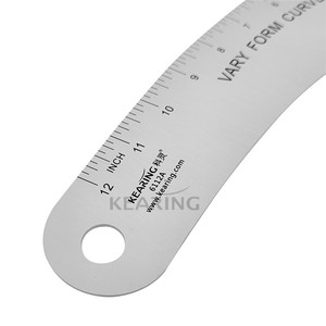 Kearing-Regla <span class=keywords><strong>curva</strong></span> francesa de 12 pulgadas, regla <span class=keywords><strong>curva</strong></span> francesa de aluminio de aviación, diseño de sastre, forma variable, regla <span class=keywords><strong>curva</strong></span> # 6112A - Product Image 4