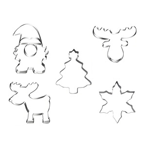 Bview Art <span class=keywords><strong>Emporte</strong></span>-pièce en acier inoxydable pour sapin de Noël 5 pièces - Product Image 3