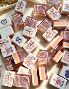 Fichas de Mahjong Americanas de Lujo Plegables de Acrílico Iridiscente, Regalo Premium para Fiestas y Reuniones, en Stock - Product Image 2