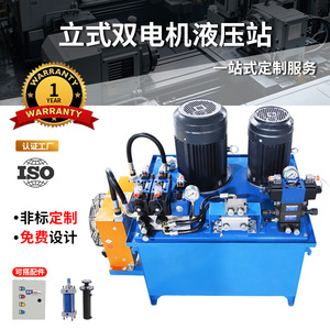 Station d'alimentation hydraulique compacte à double moteur pour machines d'ingénierie et de traitement, unité hydraulique personnalisable pour l'export. - Product Image 5