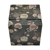 Caja de regalo con tapa abatible magnética pequeña de lujo moderna, embalaje de cosméticos reciclable hecho a medida, crema para ojos y cara, laminación mate